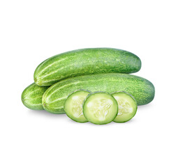 Cucumber isolated on transparent background. (.PNG)
