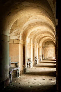 The Curved Arches Of The Praeneste at Rouseham House