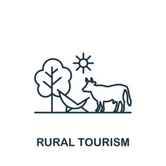 Rural Tourism icon. Line simple Travel icon for templates, web design and infographics