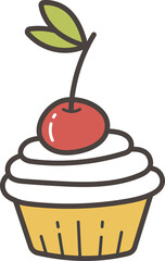 cupcake with cherry