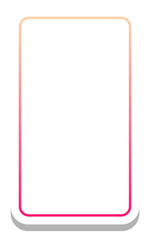 gradient round rectangle frame with white background
