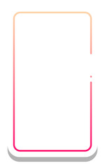 gradient round rectangle frame with white background
