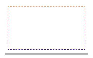 gradient rectangle frame with white background
