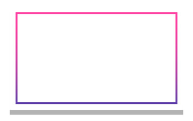 Obraz premium gradient rectangle frame with white background 