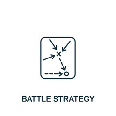 Battle Strategy icon. Line simple line War icon for templates, web design and infographics