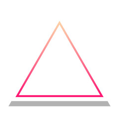 gradient triangle frame with white background
