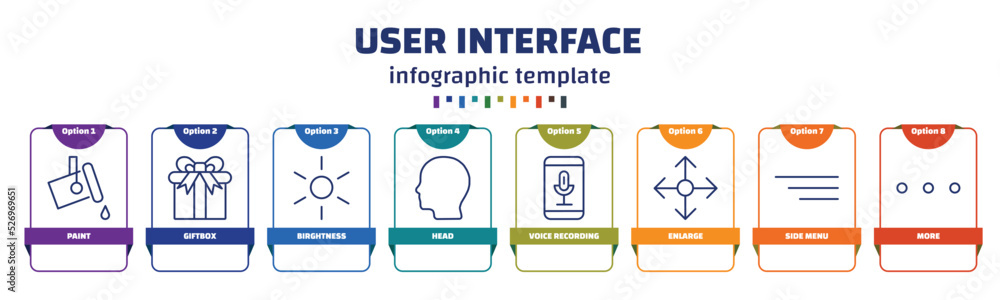 Poster infographic template with icons and 8 options or steps. infographic for user interface concept. incl