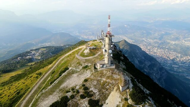Aerial views of Monte Bondone in the Trento region, Trentino