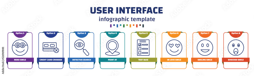 Poster infographic template with icons and 8 options or steps. infographic for user interface concept. incl