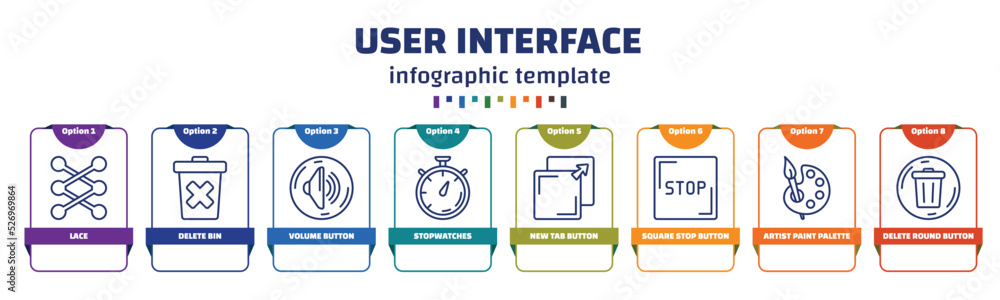 Poster infographic template with icons and 8 options or steps. infographic for user interface concept. incl