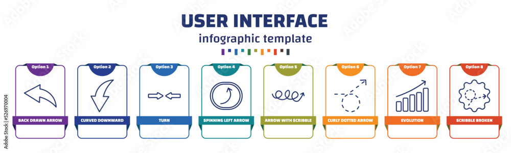 Poster infographic template with icons and 8 options or steps. infographic for user interface concept. incl