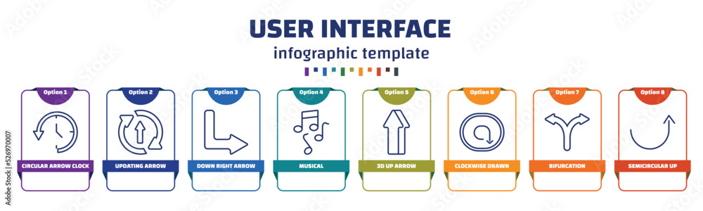 Poster infographic template with icons and 8 options or steps. infographic for user interface concept. incl