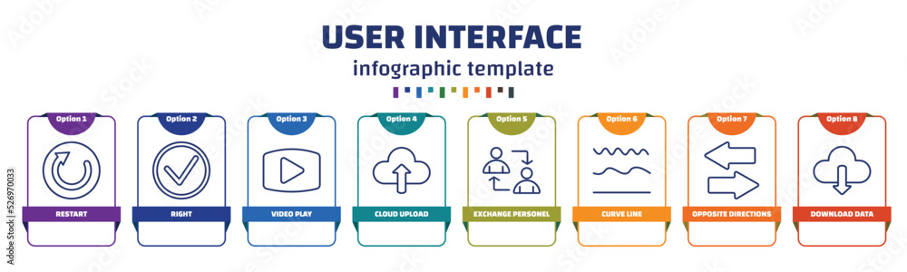 Poster infographic template with icons and 8 options or steps. infographic for user interface concept. incl