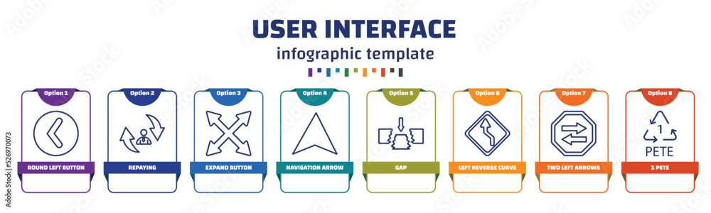 Poster infographic template with icons and 8 options or steps. infographic for user interface concept. incl