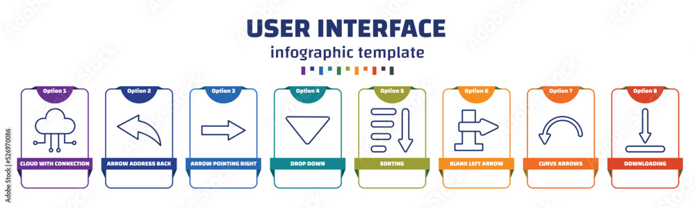 Poster infographic template with icons and 8 options or steps. infographic for user interface concept. incl