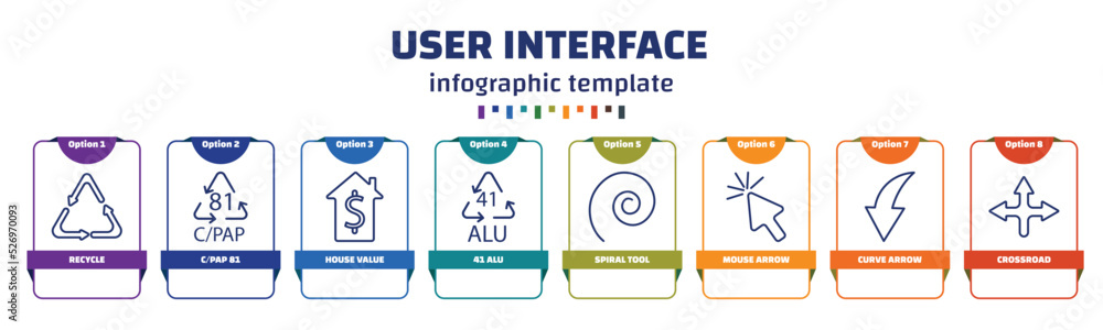 Poster infographic template with icons and 8 options or steps. infographic for user interface concept. incl