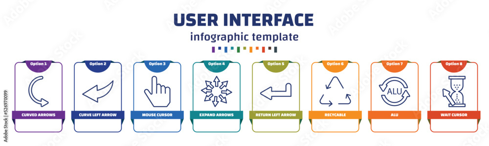 Poster infographic template with icons and 8 options or steps. infographic for user interface concept. incl