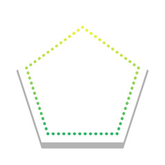 gradient pentagon frame with white background
