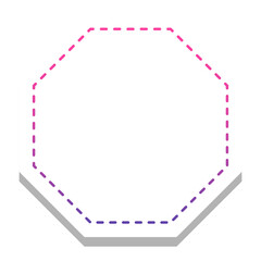 gradient octagon frame with white background
