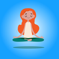 yoga lotus pose, meditation, red heirs