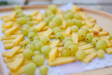 variedad de quesos para evento