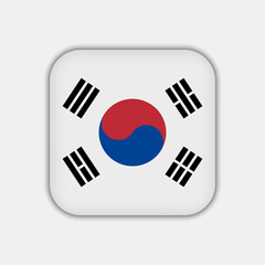 South Korea flag, official colors. Vector illustration.