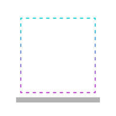 Fototapeta premium gradient square frame with square white background 