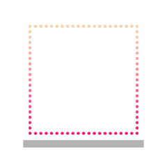 gradient square frame with square white background
