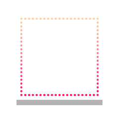 gradient square frame with square white background
