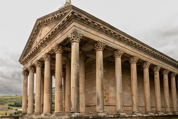 hermitage resembling the parthenon in the town of las fraguas in northern spain