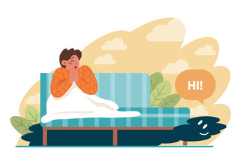 Paranoia concept set. Human's irrational inner fears and panic. Mental disorder