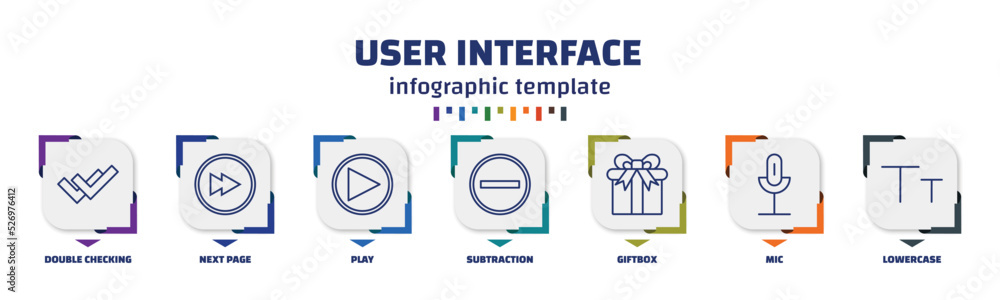 Poster infographic template with icons and 7 options or steps. infographic for user interface concept. incl