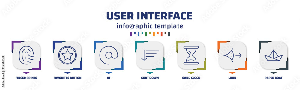 Poster infographic template with icons and 7 options or steps. infographic for user interface concept. incl