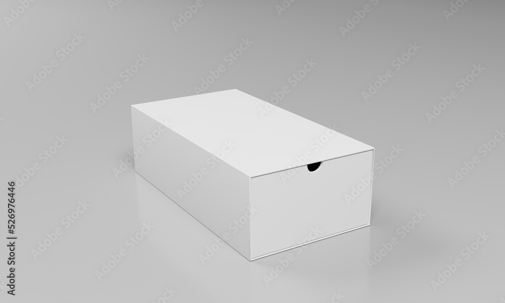 Poster minimalist rectangular box packaging on 3d rendering