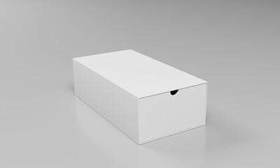 minimalist rectangular box packaging on 3d rendering