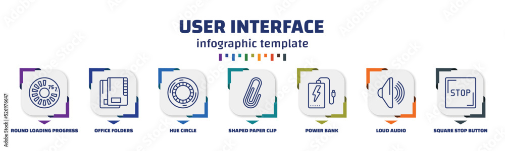 Poster infographic template with icons and 7 options or steps. infographic for user interface concept. incl