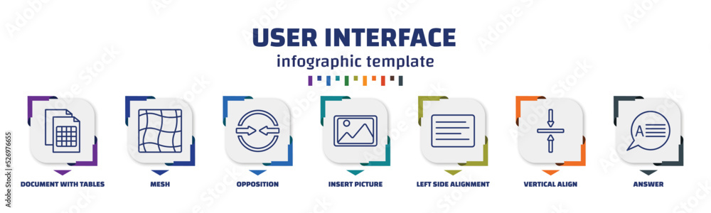 Poster infographic template with icons and 7 options or steps. infographic for user interface concept. incl