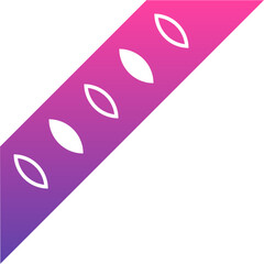 gradient corner ribbon tab
