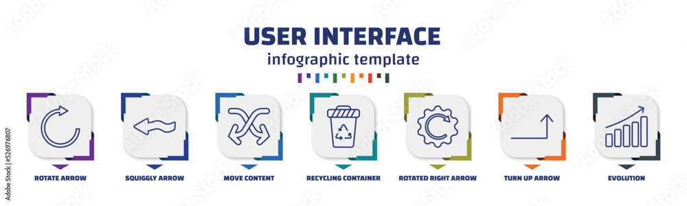 Poster infographic template with icons and 7 options or steps. infographic for user interface concept. incl