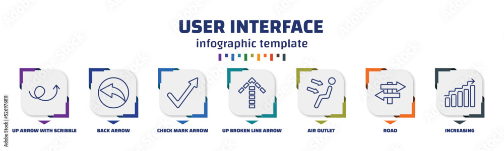 Poster infographic template with icons and 7 options or steps. infographic for user interface concept. incl