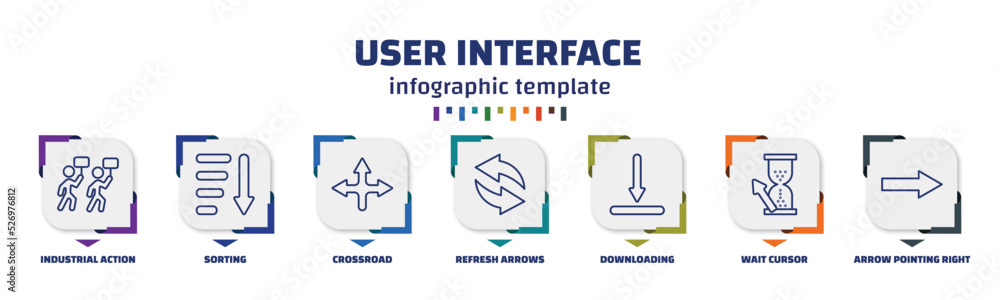 Poster infographic template with icons and 7 options or steps. infographic for user interface concept. incl