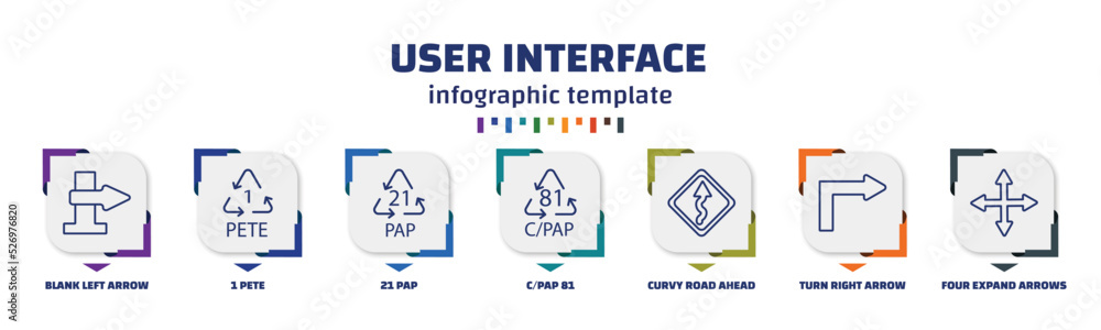Poster infographic template with icons and 7 options or steps. infographic for user interface concept. incl