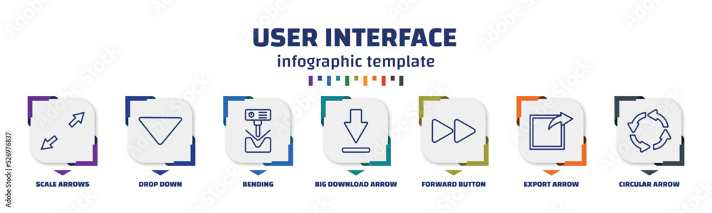 Poster infographic template with icons and 7 options or steps. infographic for user interface concept. incl