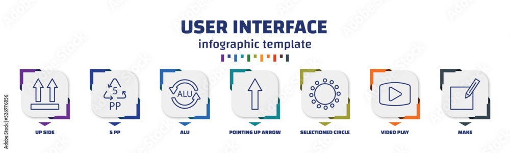 Poster infographic template with icons and 7 options or steps. infographic for user interface concept. incl