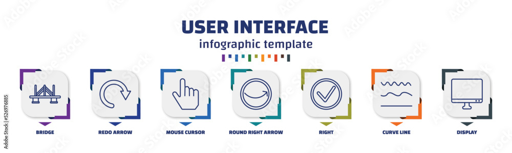 Poster infographic template with icons and 7 options or steps. infographic for user interface concept. incl