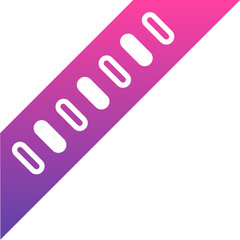 gradient corner ribbon tab
