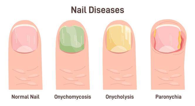 Nail Diseases. Onychogryphosis, Ram`s Horn Nail Stock Vector - Illustration  of chart, hypertrophy: 194265261