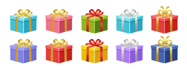 Various colored celebration and gift boxes,
다양한 칼라의 축하, 증정용 선물박스