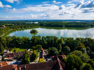 Czechia. Aerial View of Trebon. Trebon is Historical Town in South Bohemia, Czech Republic, Europe.