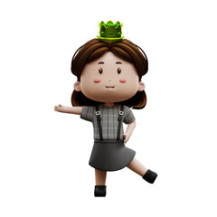 3d cartoon character businesswoman